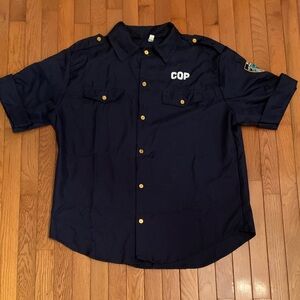 Halloween Cop Short Sleeve Shirt (Navy)